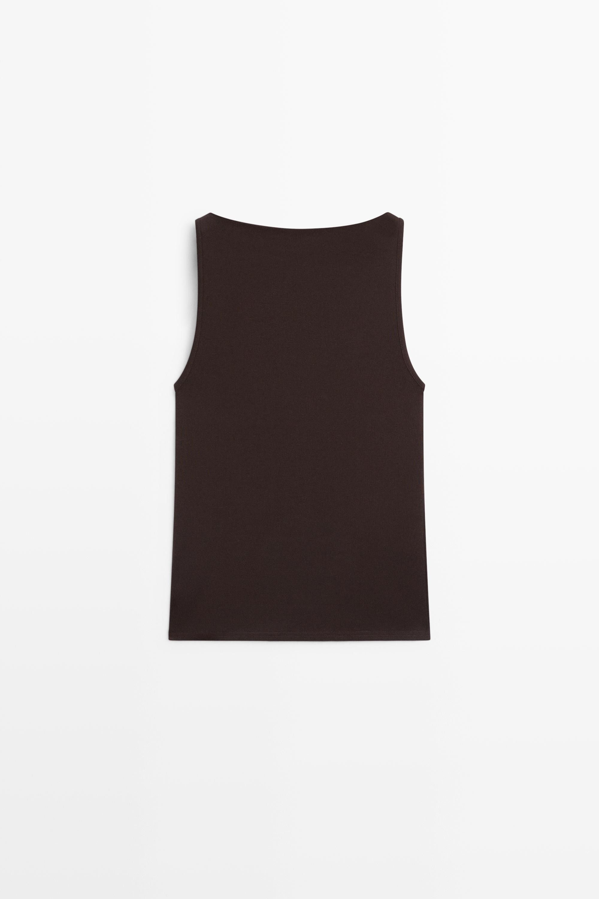 T-shirt encolure droite pur coton